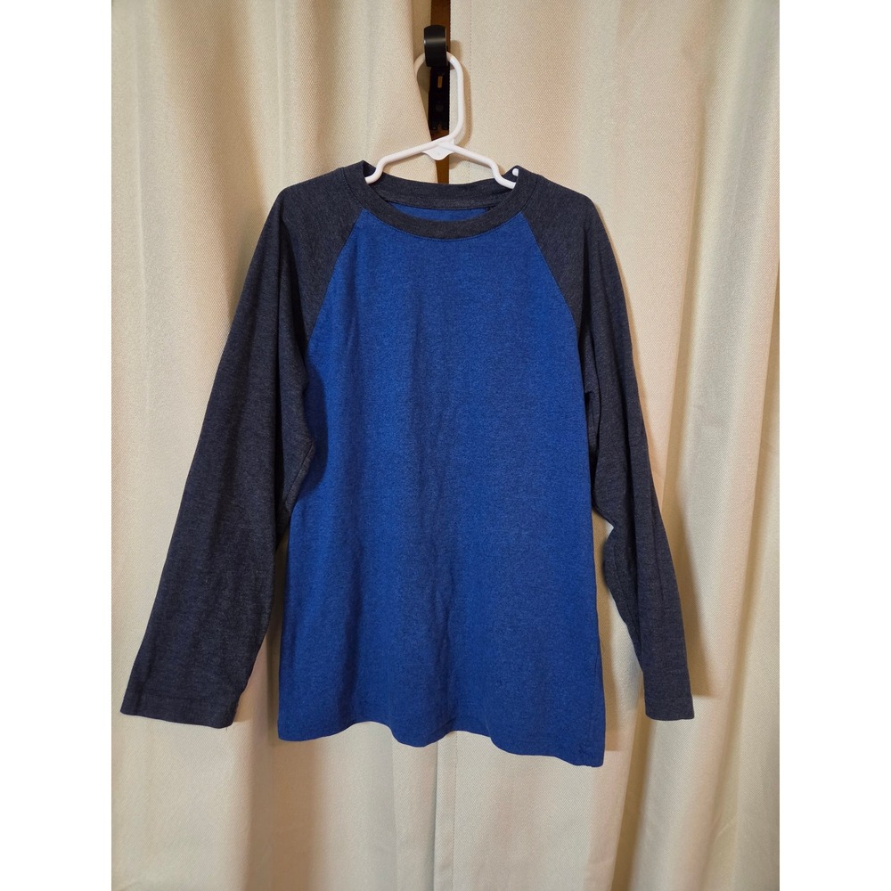 Urban Pipeline Boys Small Blue Gray Raglan Baseball Long Sleeve Shirt